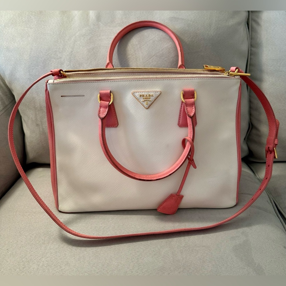 Prada Saffiano Lux Galleria Double Zip 2 Way